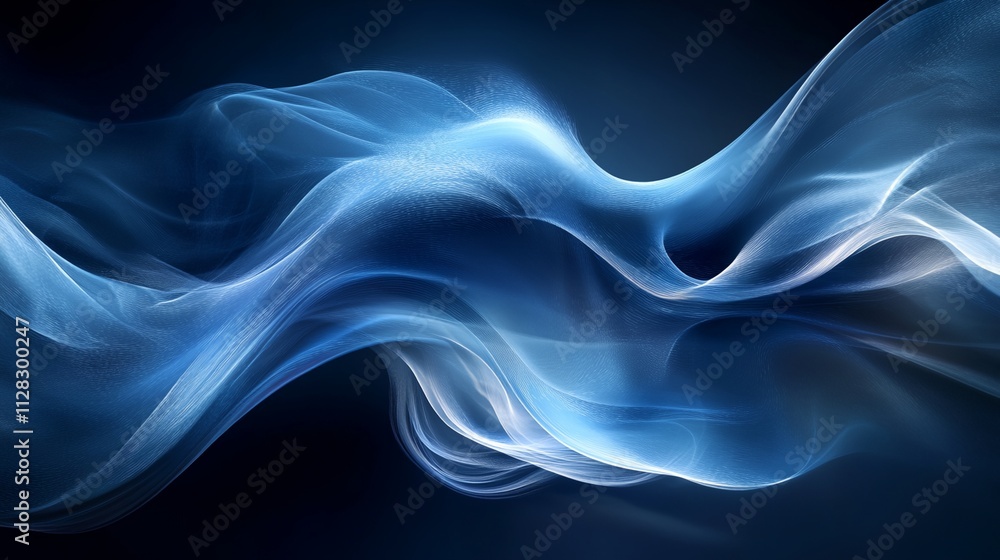 a blue abstract background with a wavy design a blue abstract background with a wavy design