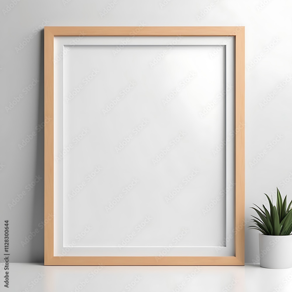 Blank Picture Frame Mockup on Wall in Modern Interior, Artwork Template Mockup in Interior Design, Wooden Picture Frame Mockup on White Wall Minimalist – Pro Photo Blank Picture Frame Mockup on Wall in Modern Interior, Artwork Template Mockup in Interior Design, Wooden Picture Frame Mockup on White Wall Minimalist – Pro Photo
