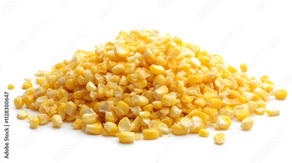 Chopped Corn isolated in white background Chopped Corn isolated in white background
