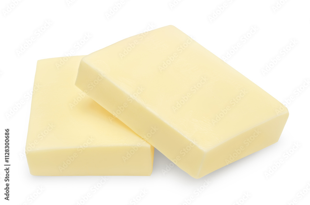 Pieces of butter isolated on white background. clipping path Pieces of butter isolated on white background. clipping path