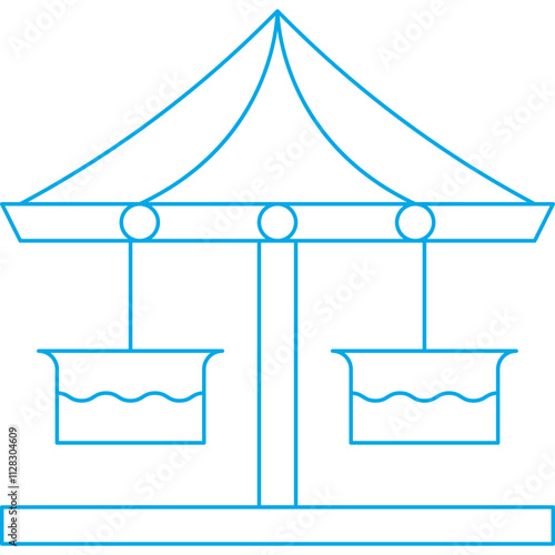 Carousel icon single vector illustration