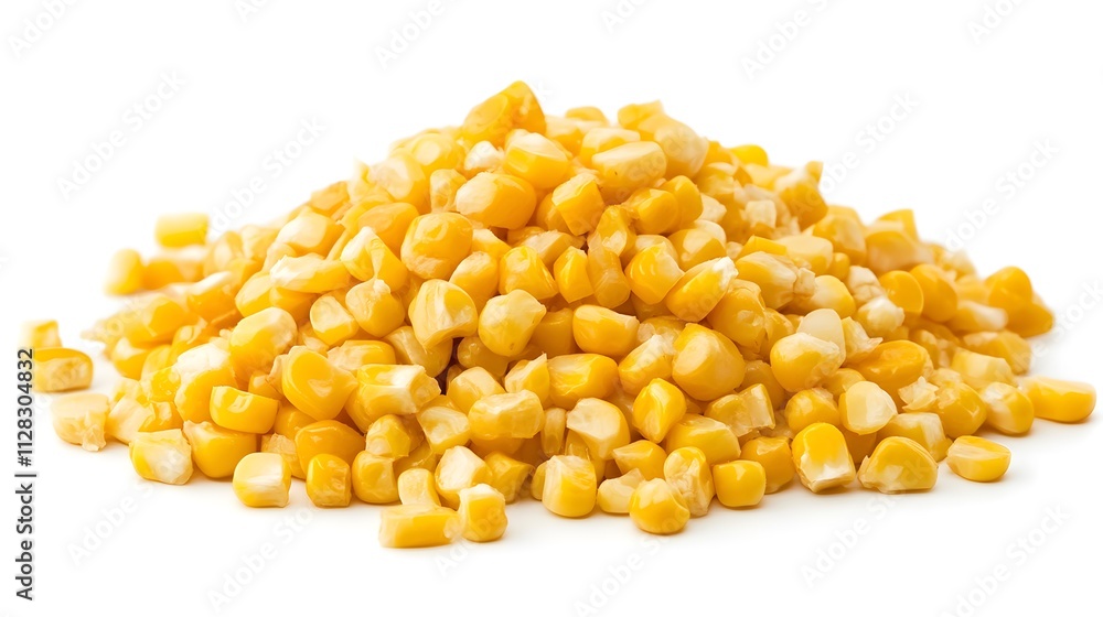 Chopped Corn isolated in white background Chopped Corn isolated in white background