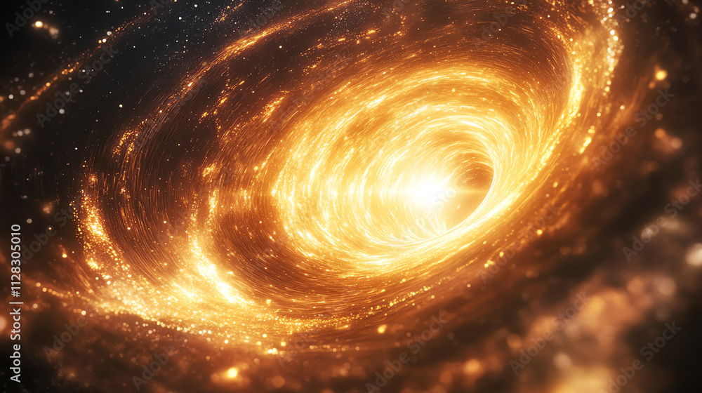 Fototapeta premium A vibrant and mesmerizing view of a swirling galaxy in deep space.