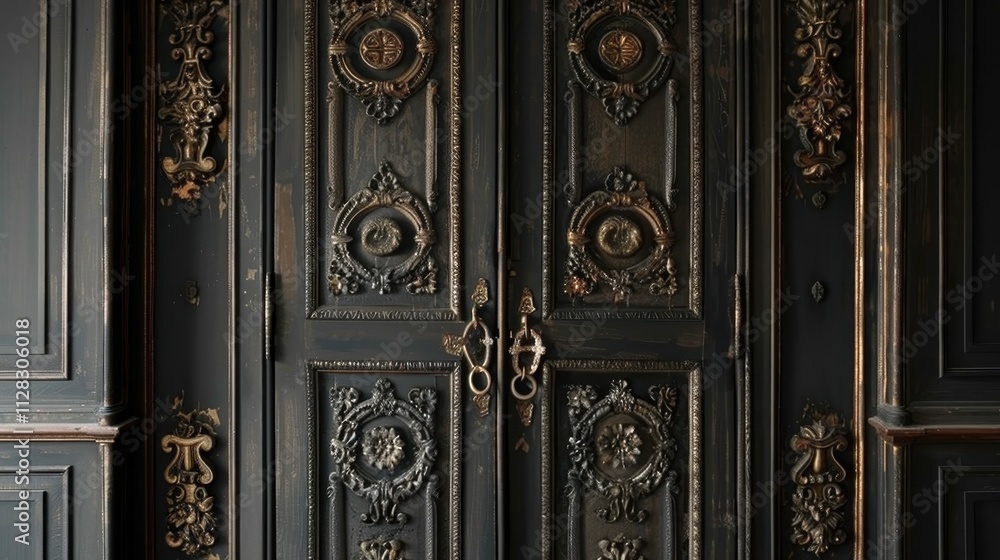 Intricately Carved Wooden Doors with Ornate Detailing Intricately Carved Wooden Doors with Ornate Detailing