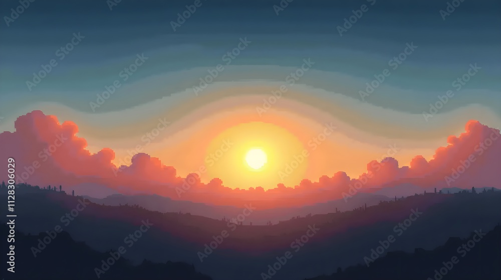 Sunset and sky icon concept Sunset and sky icon concept
