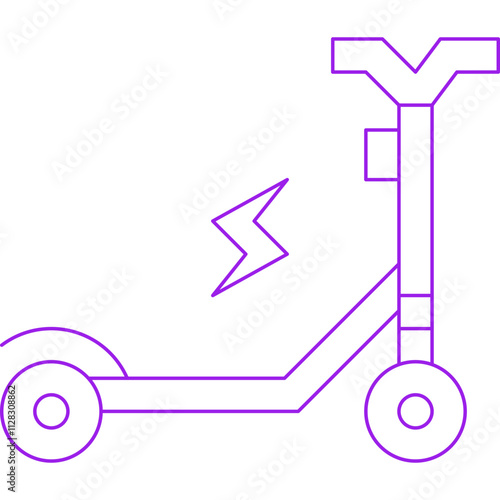 Kick Scooter icon single vector illustration