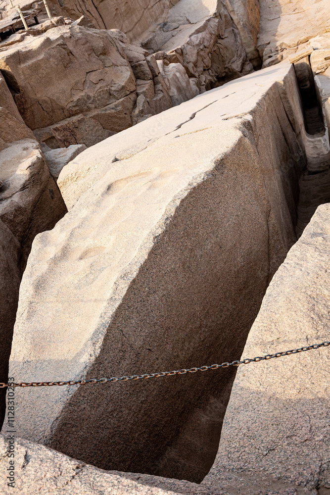 Ancient stone pit in the city of Aswan