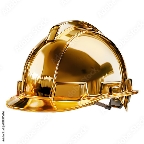 Shiny Golden Safety Helmet photo