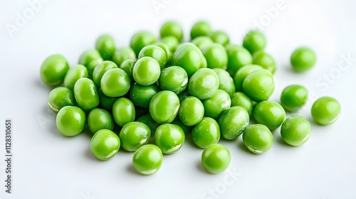 Chopped Green peas isolated in white background