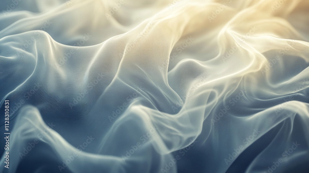 Abstract flowing fabric texture with soft light and shadows. Abstract flowing fabric texture with soft light and shadows.