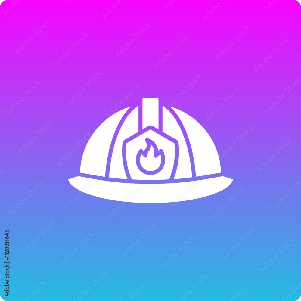 Fototapeta premium Firefighter Helmet Icon