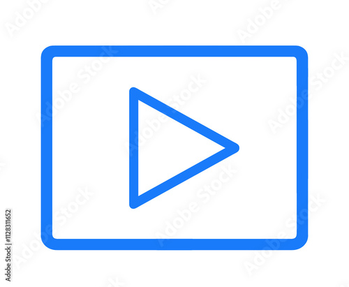 Free Download シンプルな青色の動画アイコン	 - GFXLoad