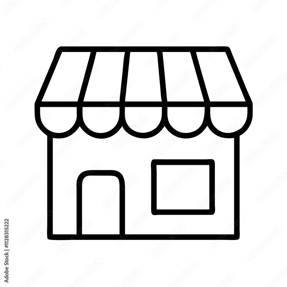storefront icon, shopping vector icon, ecommerce vector icon - black outline icon of storefront symbolizing social media, Shopping and E-commerce in simple design. storefront icon, shopping vector icon, ecommerce vector icon - black outline icon of storefront symbolizing social media, Shopping and E-commerce in simple design.