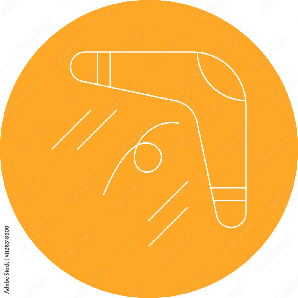 Boomerang icon single vector illustration