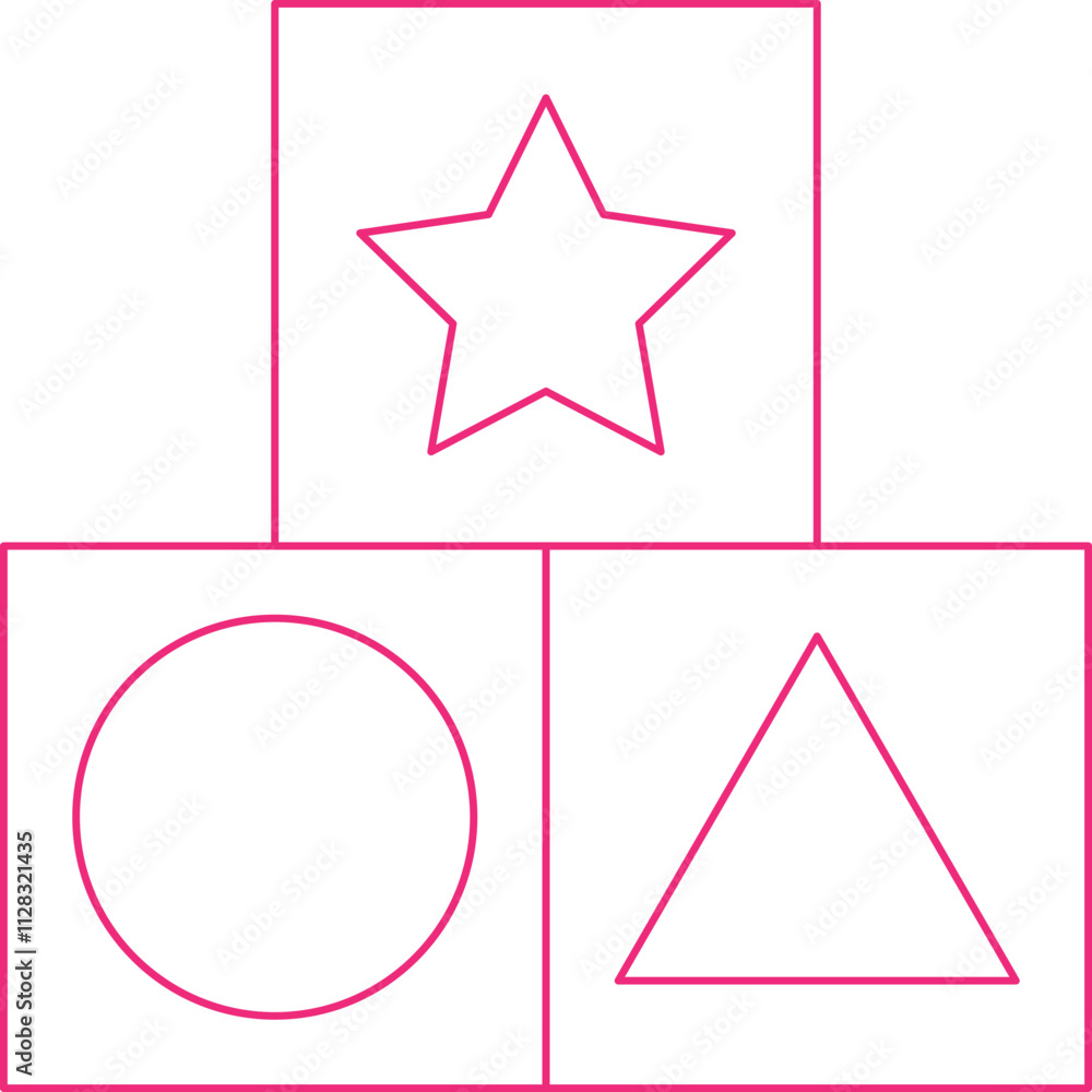 Shape Toy icon single vector illustration Shape Toy icon single vector illustration