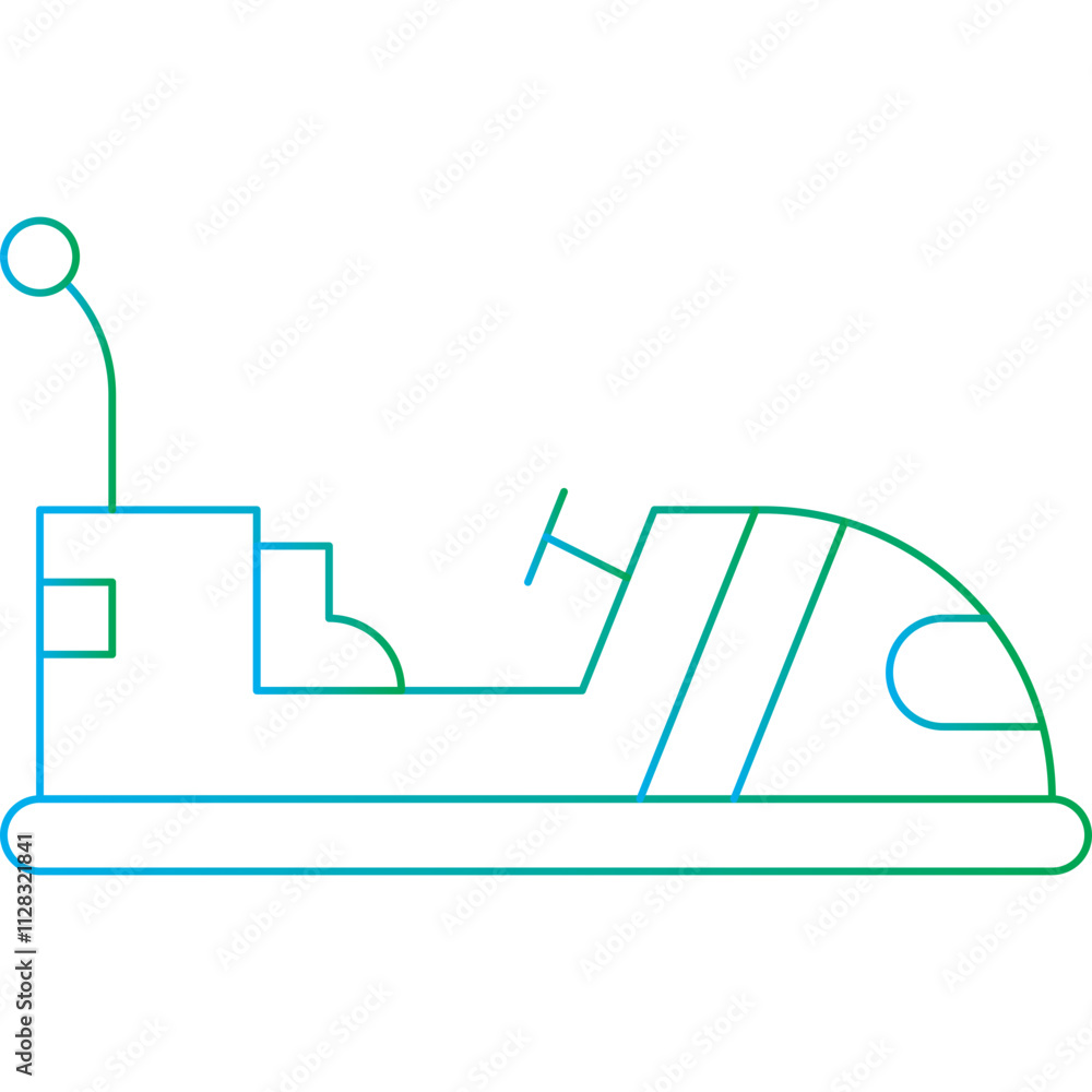 Obraz premium Bumper Car icon single vector illustration