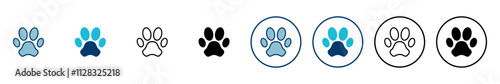 Paw icon vector isolated on white background. Paw Print icon