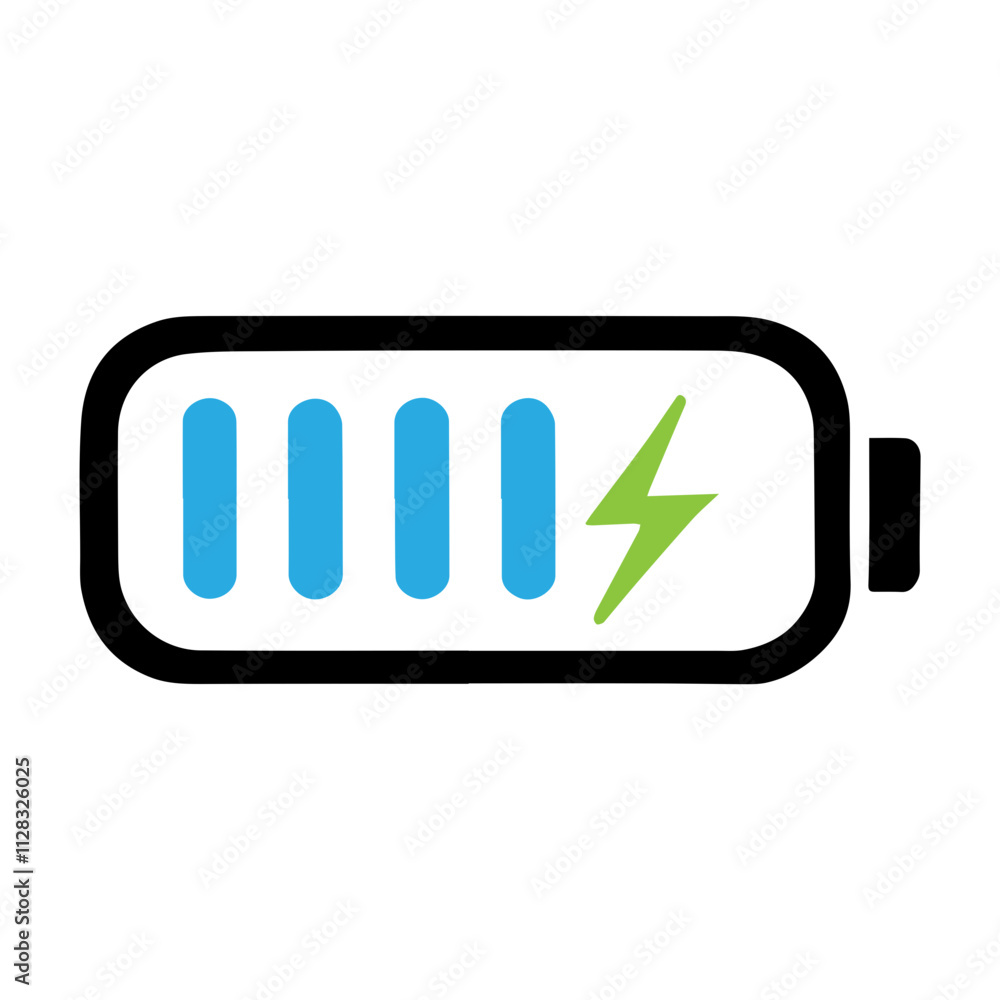 simple Battery charge bar indicator icon ,battery charge, battery full, simple Battery charge bar indicator icon ,battery charge, battery full,
