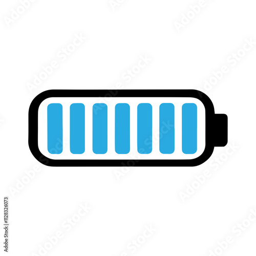 simple Battery charge bar indicator icon ,battery charge, battery full,