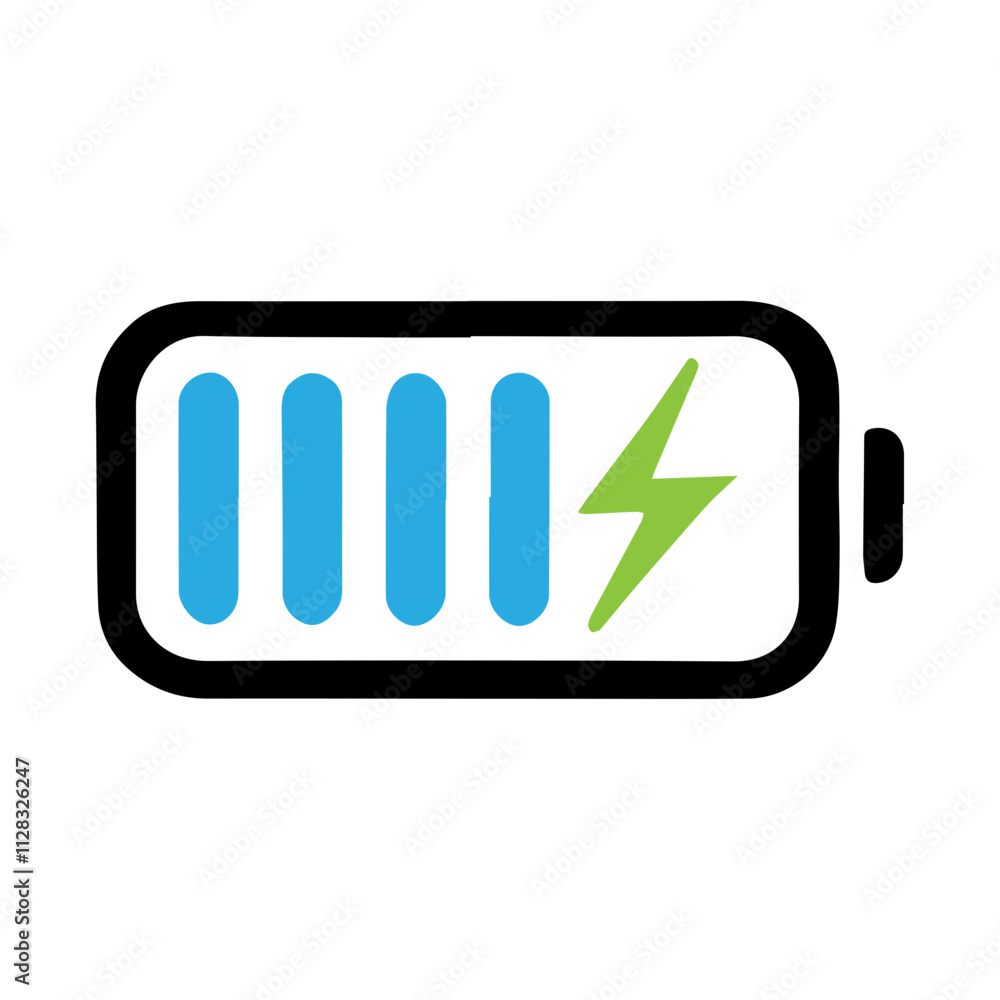 simple Battery charge bar indicator icon ,battery charge, battery full, simple Battery charge bar indicator icon ,battery charge, battery full,