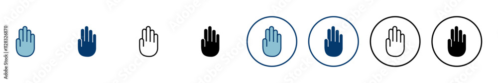 Hand icon vector isolated on white background. Hand gesture. hand stop Hand icon vector isolated on white background. Hand gesture. hand stop