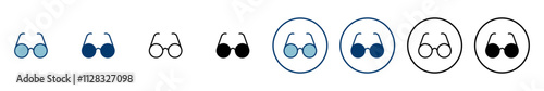 Glasses icon vector isolated on white background. Stylish Eyeglasses. Glasses vector. Optical concept