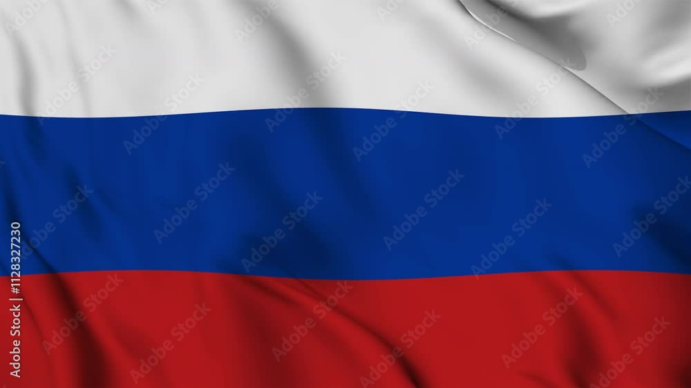 Flag of Russia seamless loop animation. 4K Flag of Russia seamless loop animation. 4K