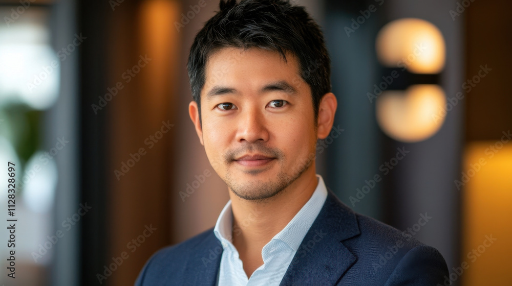 professional man in suit, smiling confidently in office setting. His expression conveys approachability and professionalism professional man in suit, smiling confidently in office setting. His expression conveys approachability and professionalism