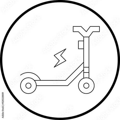 Kick Scooter icon single vector illustration