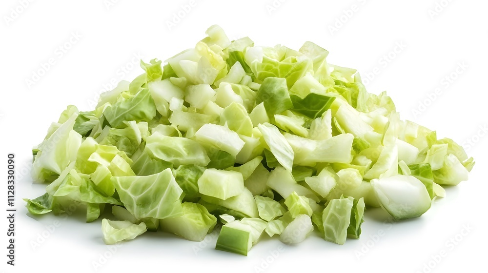 Chopped Lady�s finger isolated in white background Chopped Lady�s finger isolated in white background