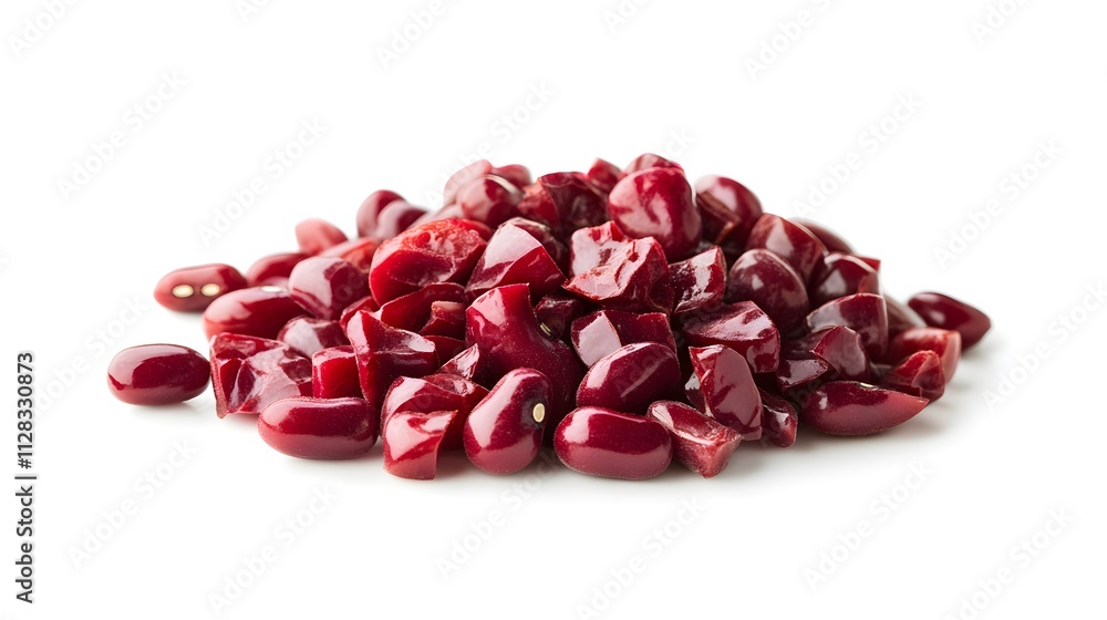 Chopped Kidney beans isolated in white background Chopped Kidney beans isolated in white background