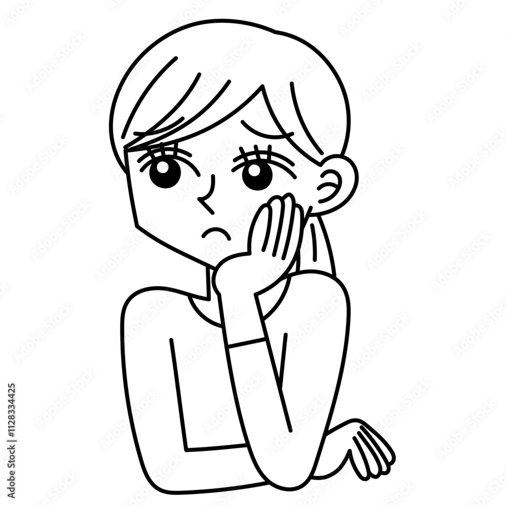 困る女性 困る女性