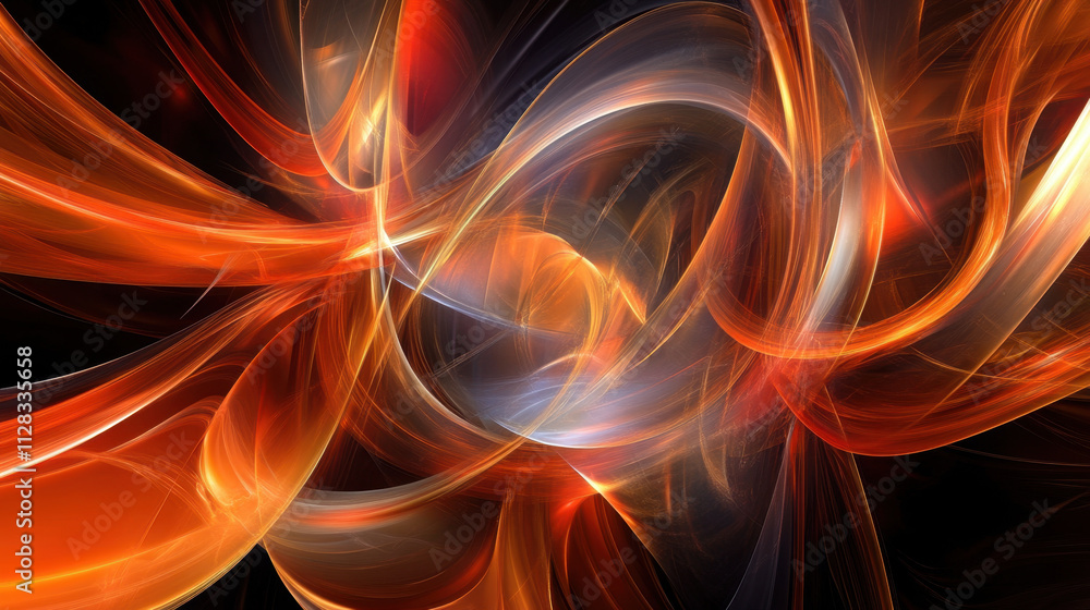 Abstract motion graphics with vibrant orange and red swirls, creating dynamic and energetic visual experience. interplay of light and color evokes sense of movement and depth Abstract motion graphics with vibrant orange and red swirls, creating dynamic and energetic visual experience. interplay of light and color evokes sense of movement and depth