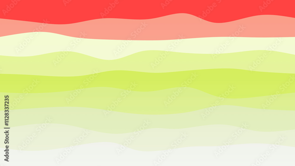 Red, white and green coloured wave patterned background with a flowing design Red, white and green coloured wave patterned background with a flowing design