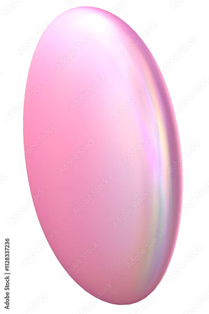 Iridescent Pink Abstract 3D Blob Shape Iridescent Pink Abstract 3D Blob Shape