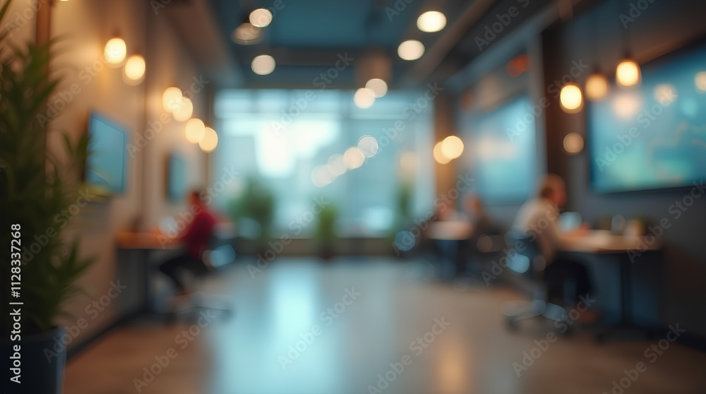 Fototapeta premium Blurred business space 