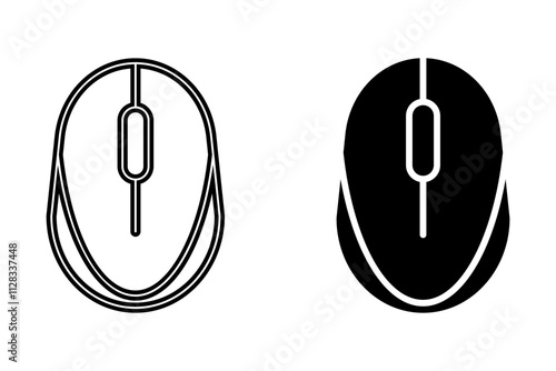 Mouse icon set. click icon vector. pointer icon vector on white backround	

