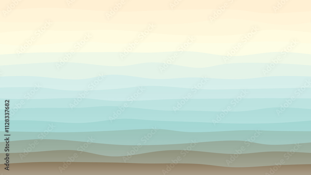 Skin blue and brown coloured wave patterned background with a flowing design