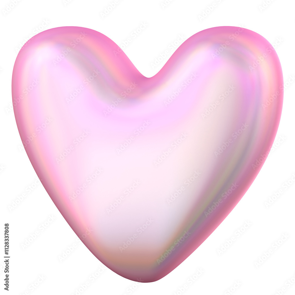 Iridescent Pink Abstract 3D Blob Shape Iridescent Pink Abstract 3D Blob Shape