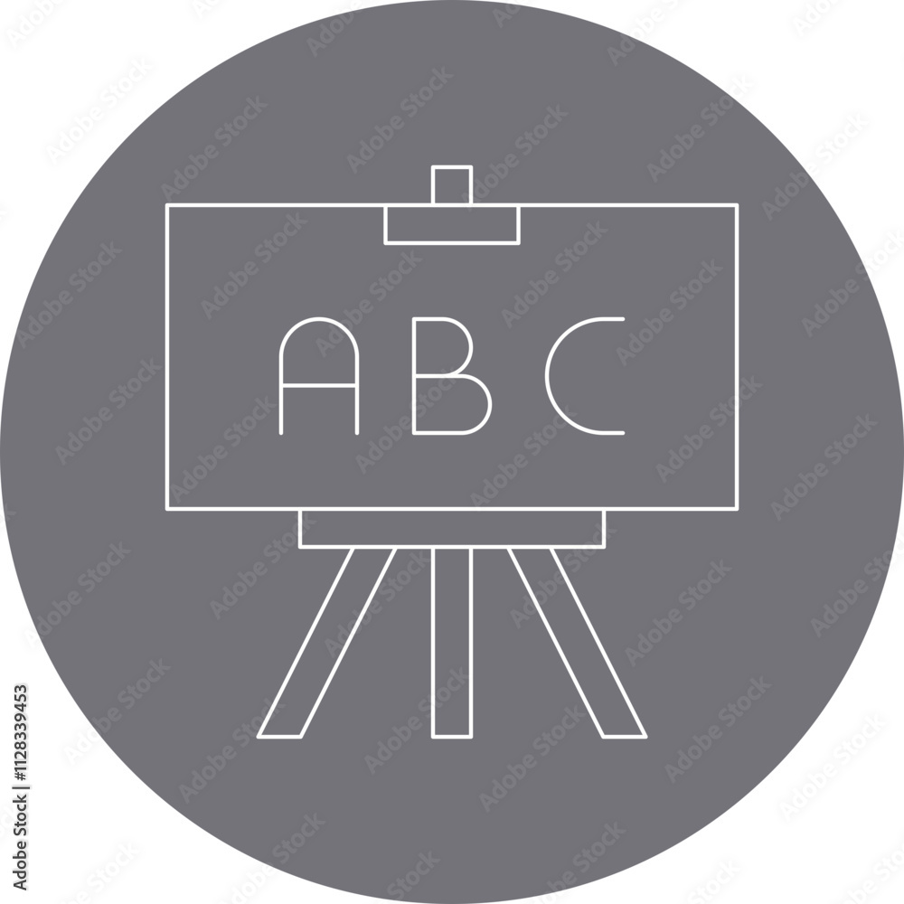 Easel icon single vector illustration Easel icon single vector illustration