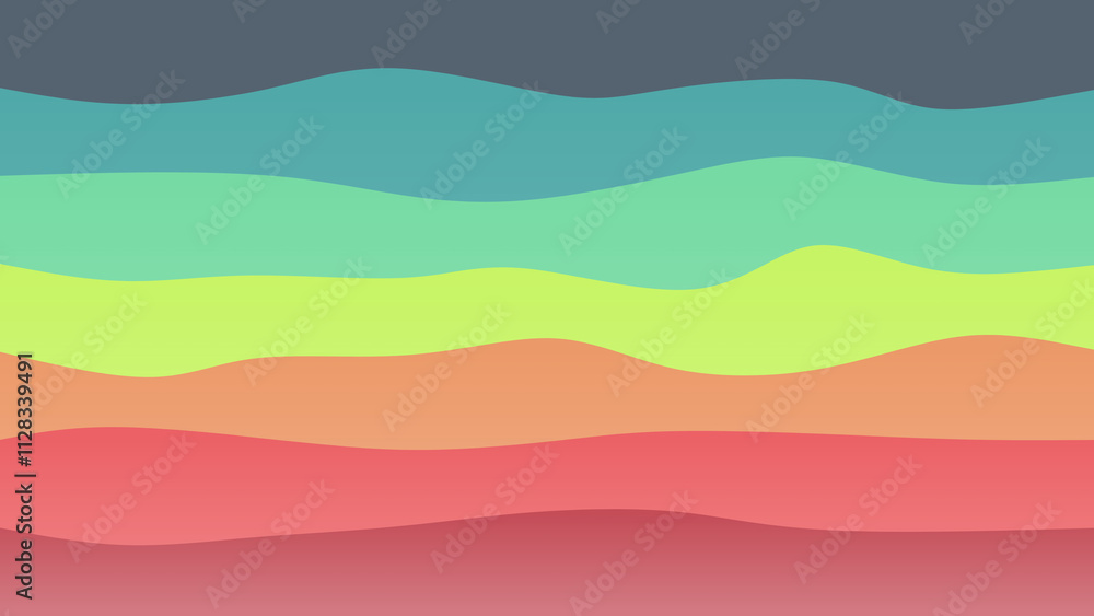 Vine, green and blue coloured wave patterned background with a flowing design Vine, green and blue coloured wave patterned background with a flowing design