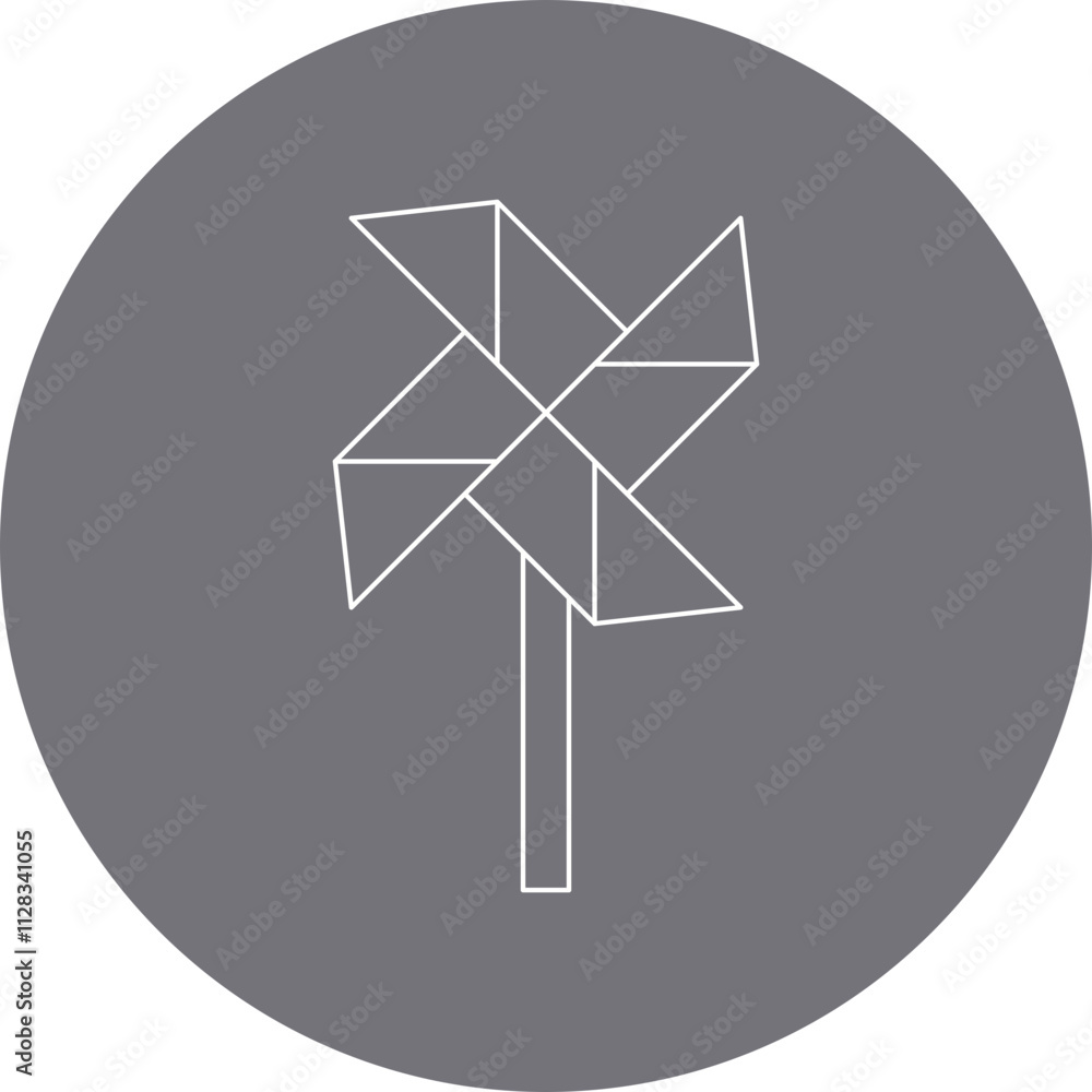 Pinwheel icon single vector illustration Pinwheel icon single vector illustration