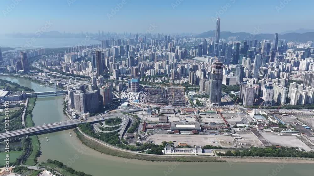 Lok Ma Chau Loop Hong Kong-Shenzhen Innovation and Technology Park and Futian Port Huanggang Checkpoint Greater Bay Area Guangdong economic zone near San Tin Kwu Tung