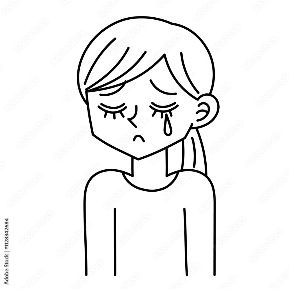 泣いている女性 泣いている女性