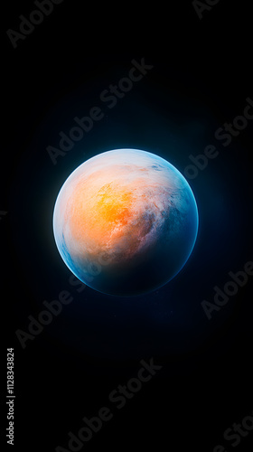 Exploring planetary wonders a stunning view of a distant planet in cosmic space captivating visual ethereal atmosphere