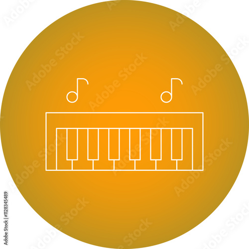 Piano icon single vector illustration