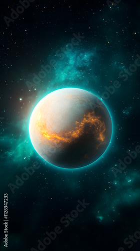 Wallpaper Mural Exploring a fiery planet in the cosmic abyss a stunning visual journey through space and time Torontodigital.ca