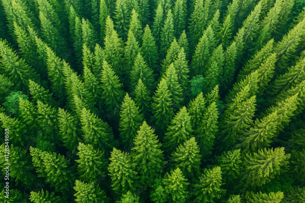 Dense Evergreen Forest Representing Sustainable Environment and Ecological Conservation Dense Evergreen Forest Representing Sustainable Environment and Ecological Conservation