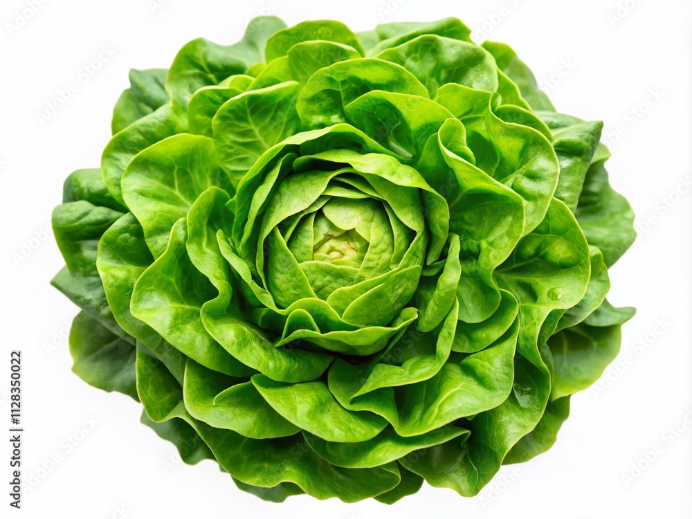 Fresh Iceberg Lettuce Top View - Healthy Salad Greens Fresh Iceberg Lettuce Top View - Healthy Salad Greens