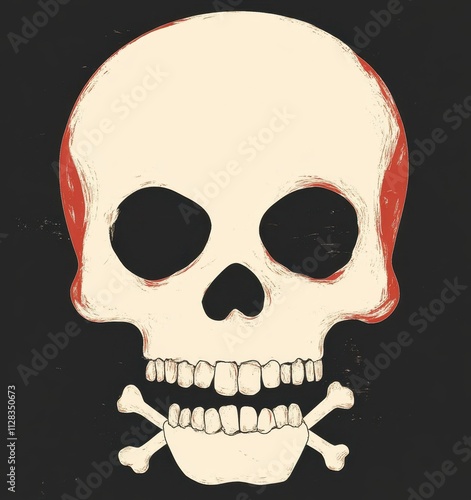 skull and crossbones Halloween illustration photo